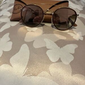 Ray-Ban Gold Frame with Brown Lenses Sunglasses